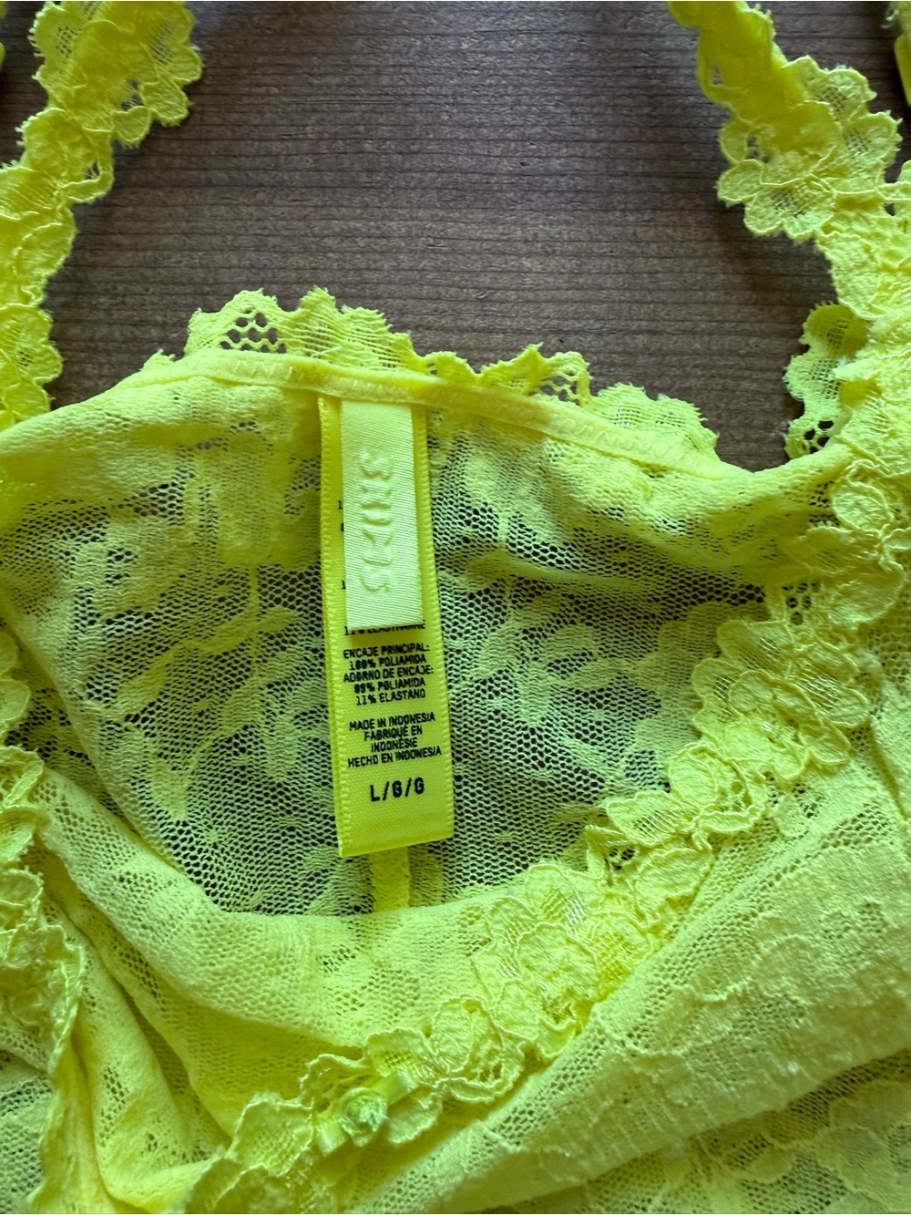 SKIMS Neon Yellow Lace Mini Dress Size L | Worn Once | Bodycon - Picture 4 of 5